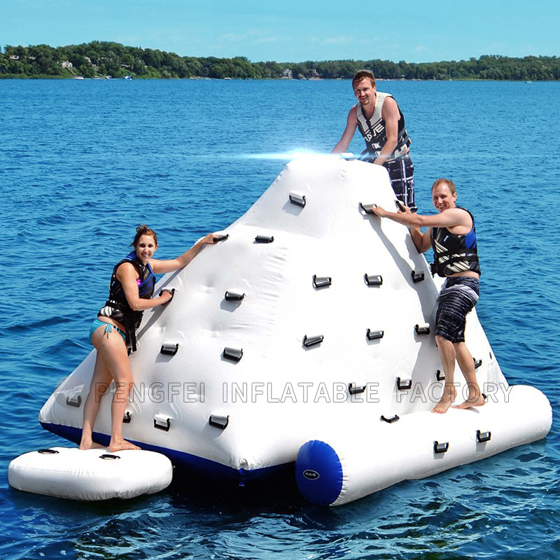 0.9mm Tarpaulin Inflatable Floating Water Iceberg For Water Climbing Game