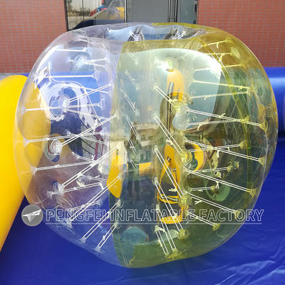 Yellow Half Color human Bubble Soccor Hamster Bumper Ball Zorb