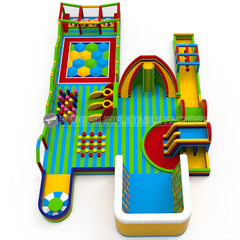 Giant Custom Design Outdoor Inflatable Obstacle Course For Game