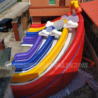 rainbow water slide large inflatable water slide for frame swimming pool